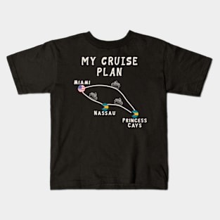 Popular Cruise Plan Map For Family Vacation Ship Trip Kids T-Shirt